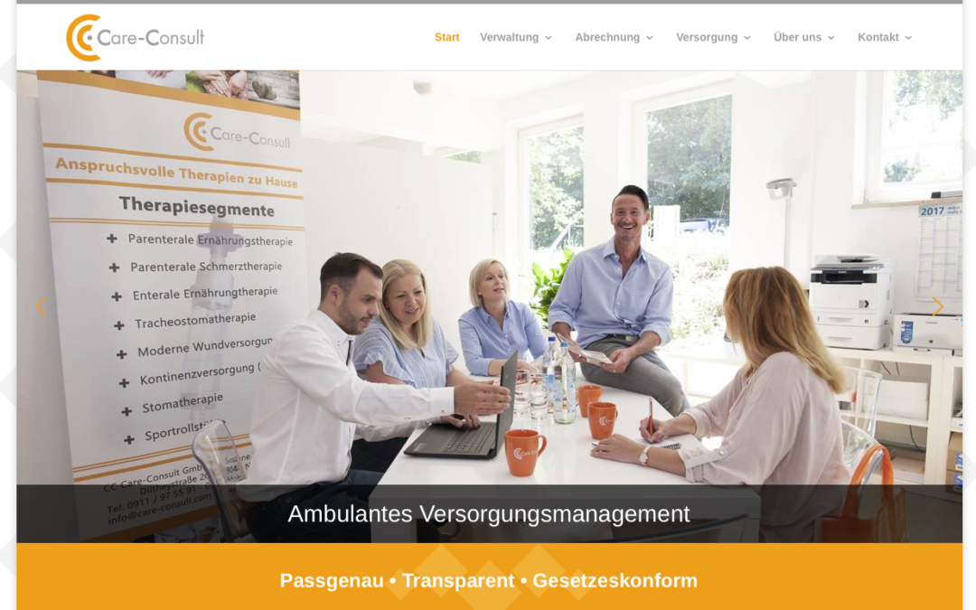Neue Homepage der CC Care-Consult GmbH