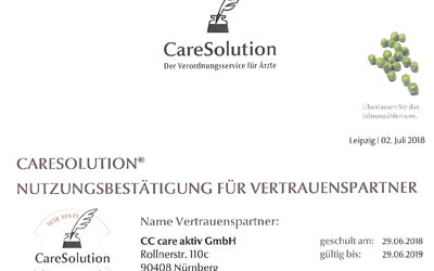 CareSolution Rezertifizierung: Alle Mitarbeiter auf aktuellem Stand